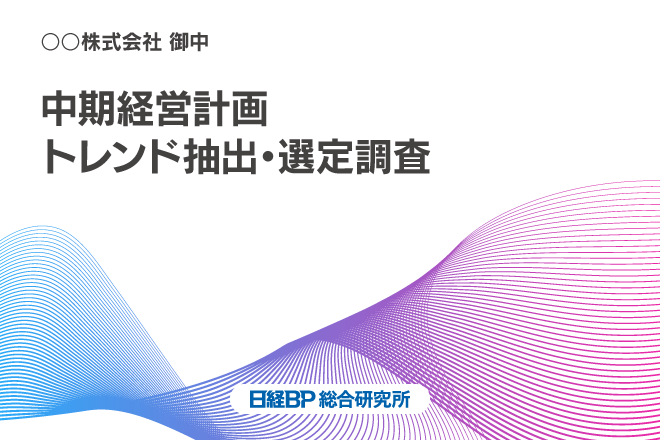 ｢中期経営計画トレンド抽出･選定調査｣レポートイメージ