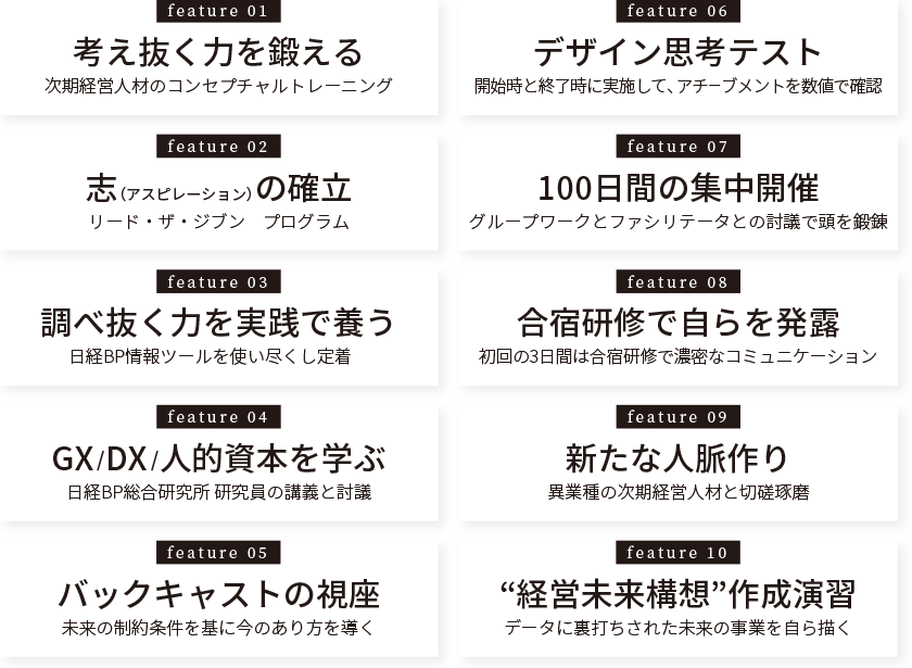 未来100日道場で鍛えられる10の特徴