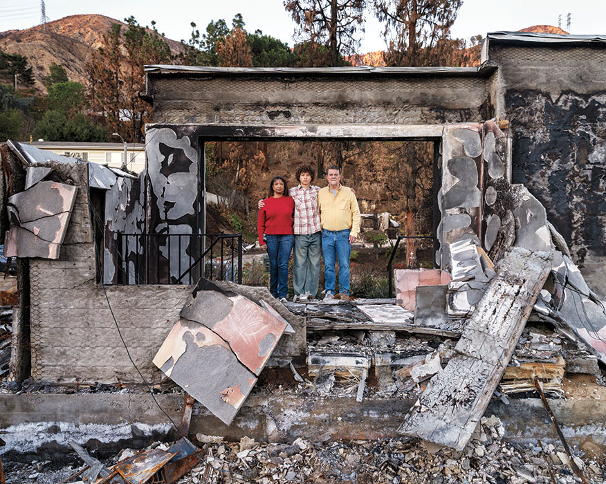 山火事で焼かれた我が家